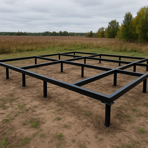 Свайный фундамент на винтовых сваях 8×10